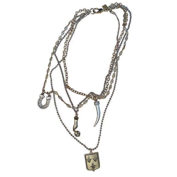 John Wind Maximal Art Multi Chain & Charm Vintage Necklace… Rare! - Picture 10 of 16